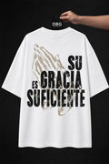 SU GRACIA ES SUFICIENTE™ — Acid Wash Oversized Tee