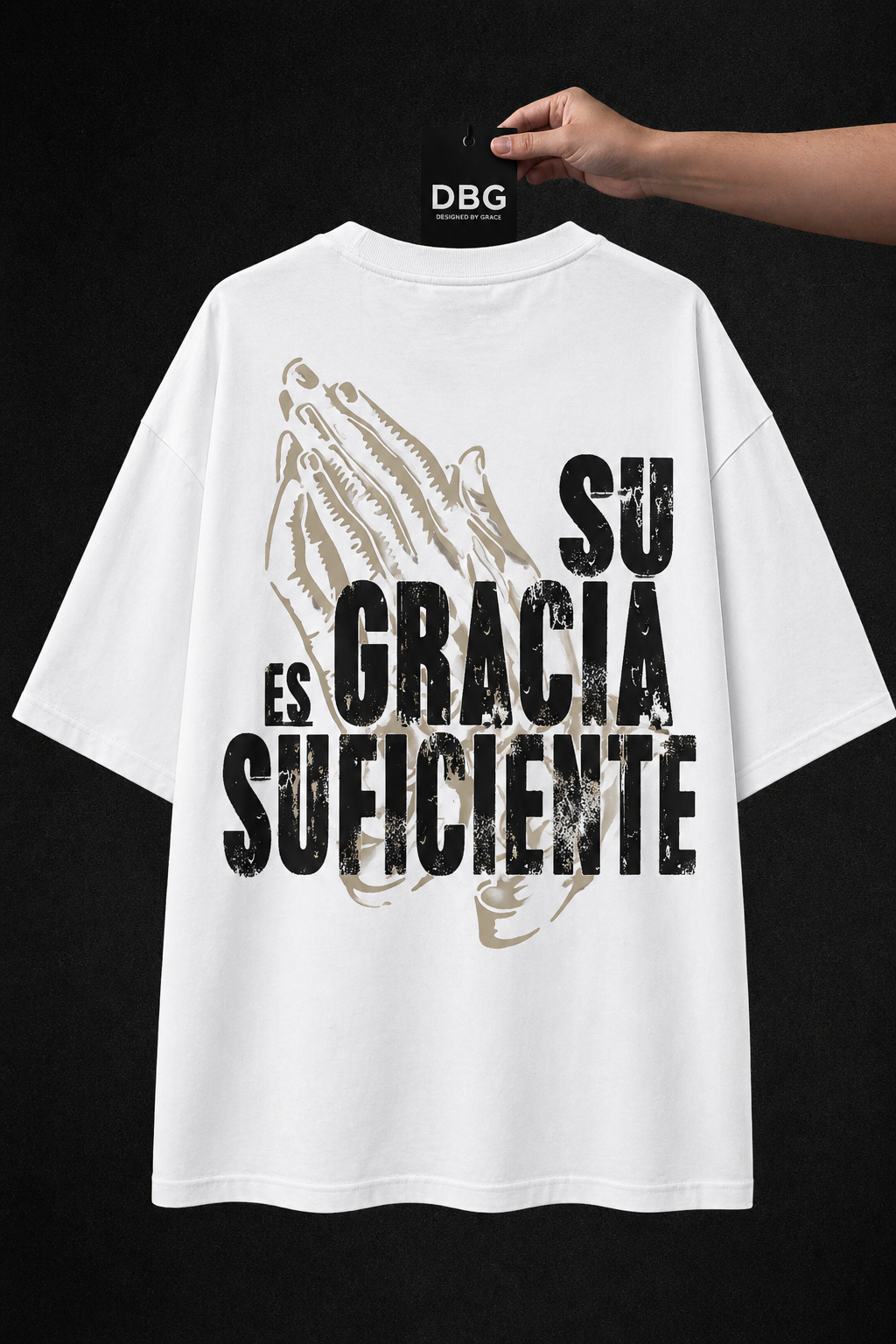 SU GRACIA ES SUFICIENTE™ — Acid Wash Oversized Tee